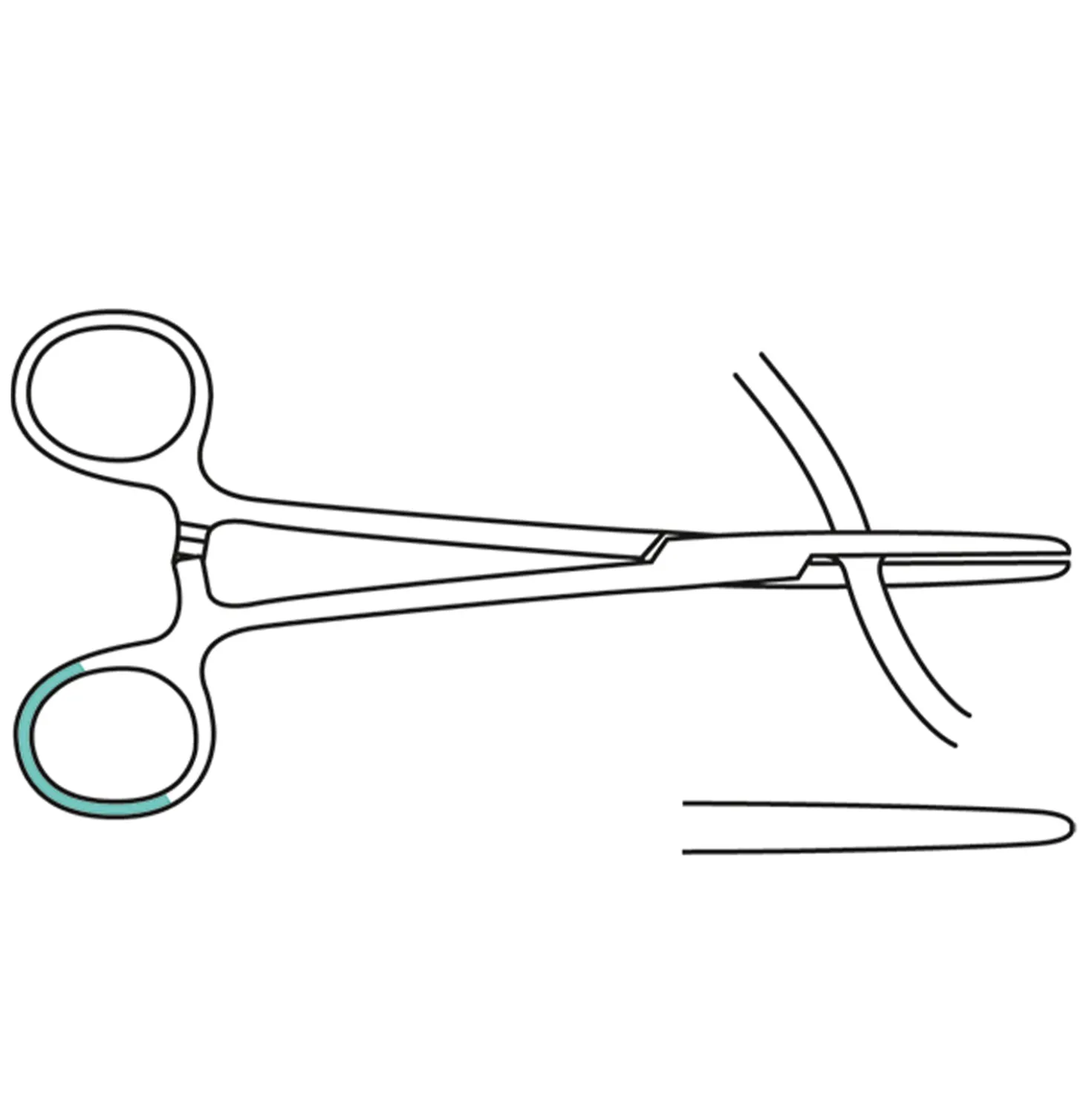 Schlauchklemme glatt, 16cm