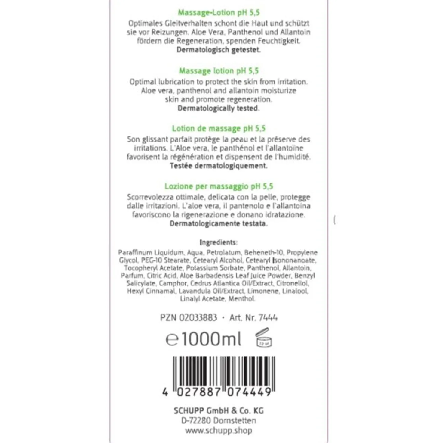 SCHUPP Massage-Lotion