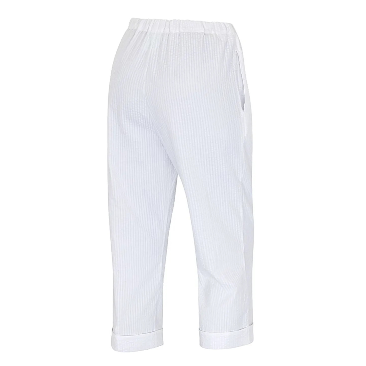 Seersucker ¾ Hose für Damen