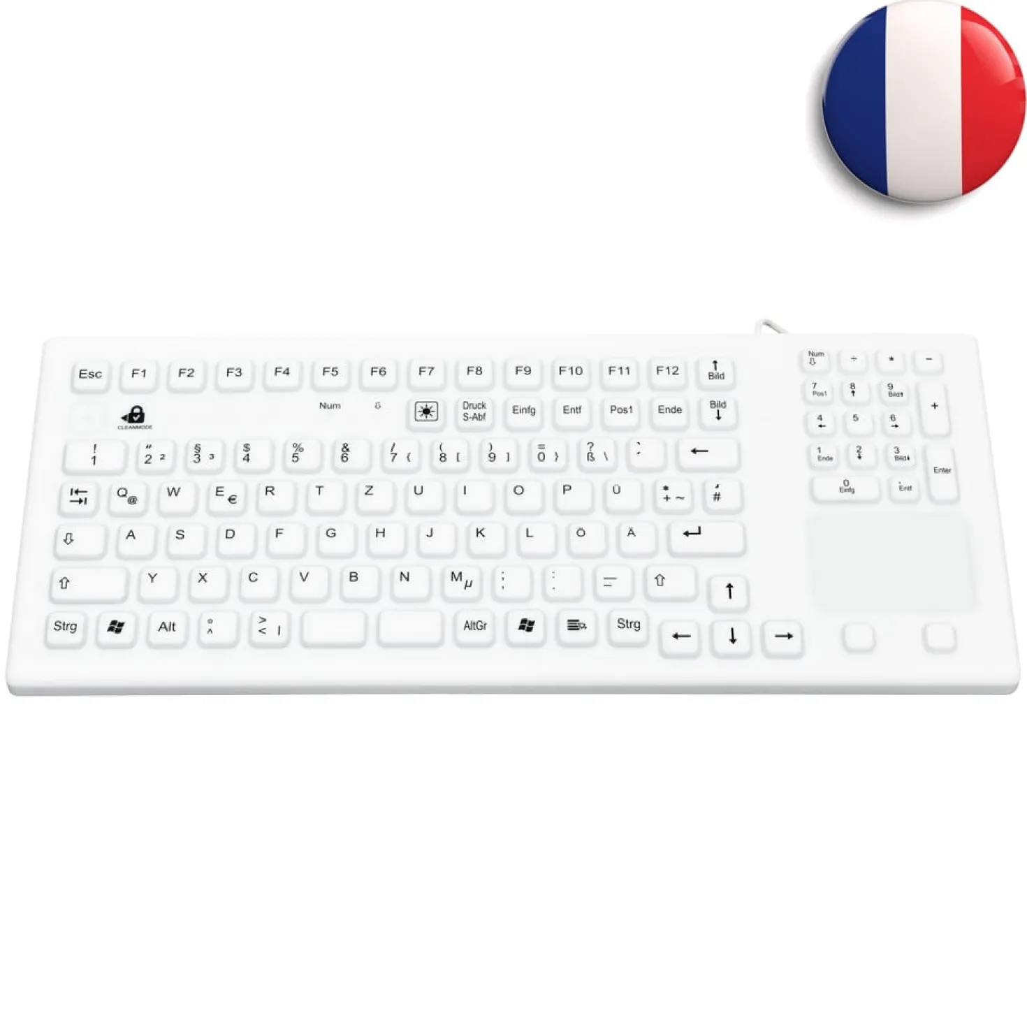 Silikon-Tastatur mit Touch-Pad