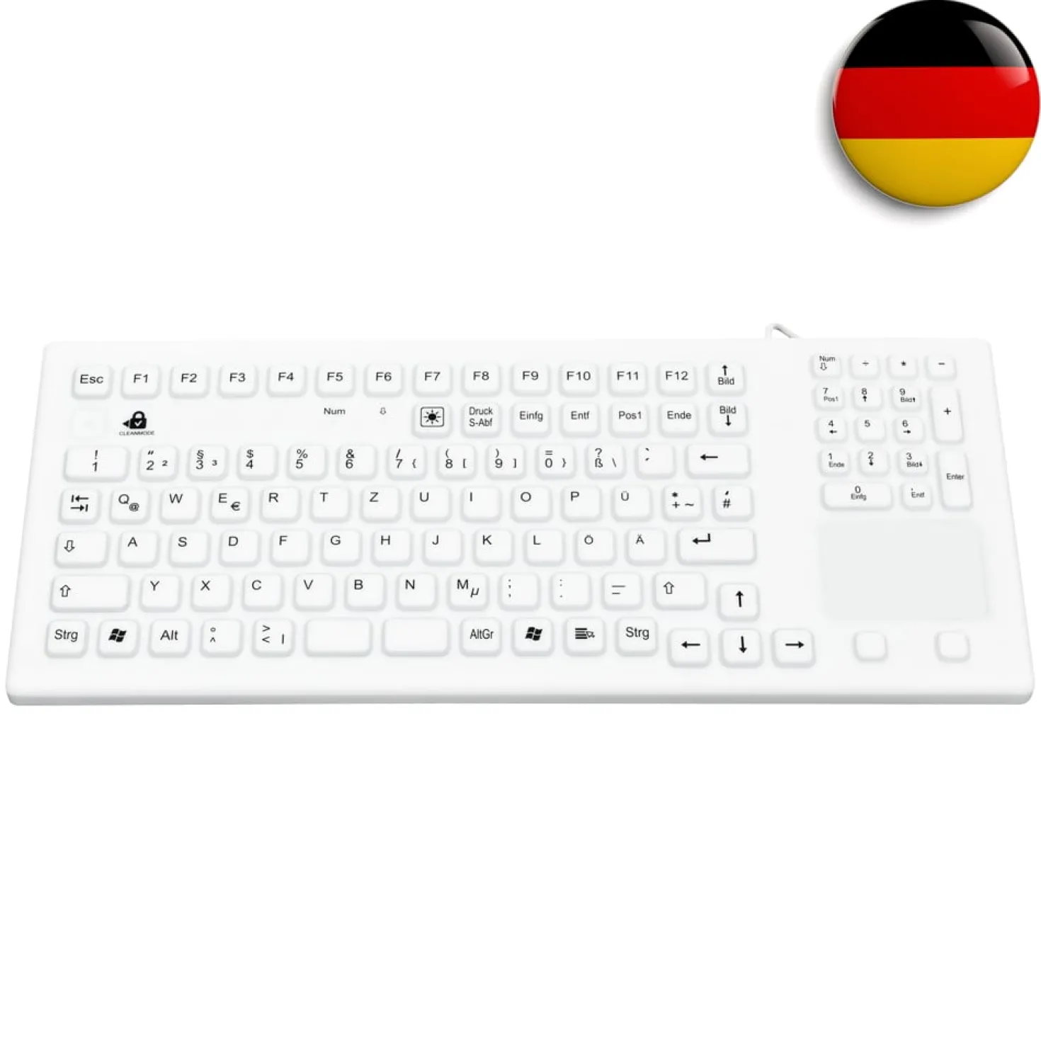 Silikon-Tastatur mit Touch-Pad