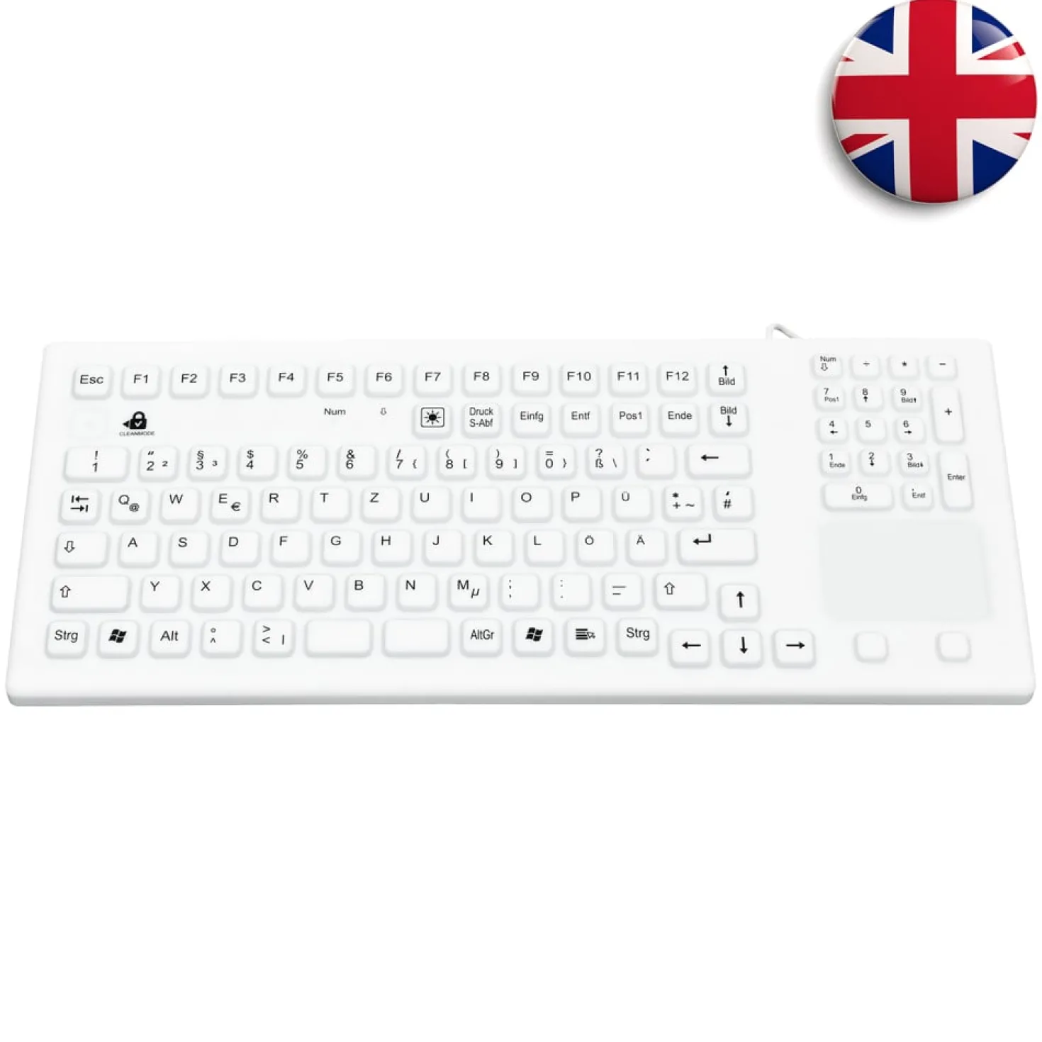 Silikon-Tastatur mit Touch-Pad