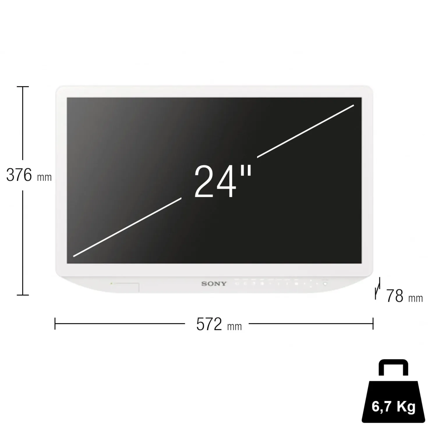 Sony LMD-2435MD Medizinischer Monitor 24 Zoll-Full HD-2D-LCD