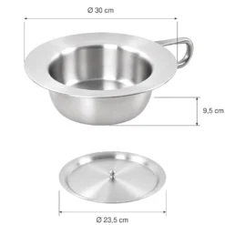 Steckbecken mit Deckel