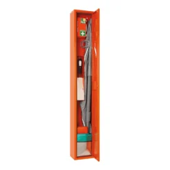 Stehschrank für Krankentrage mit Inhalt