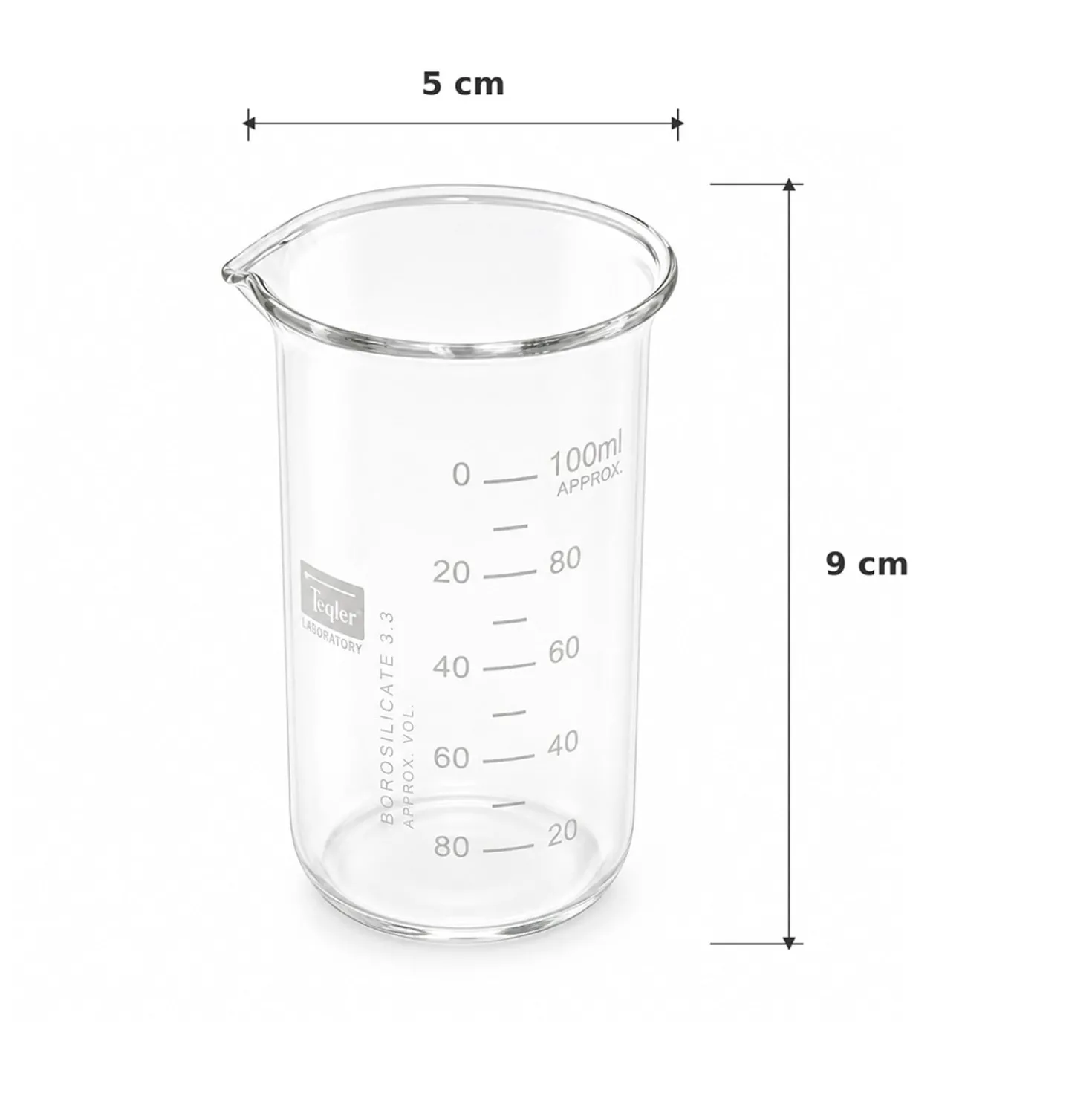 Teqler Becherglas hohe Form