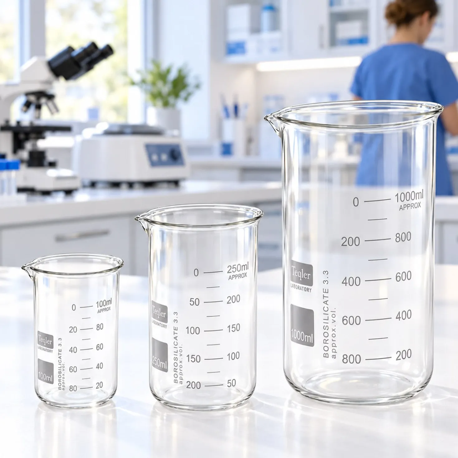 Teqler Becherglas hohe Form