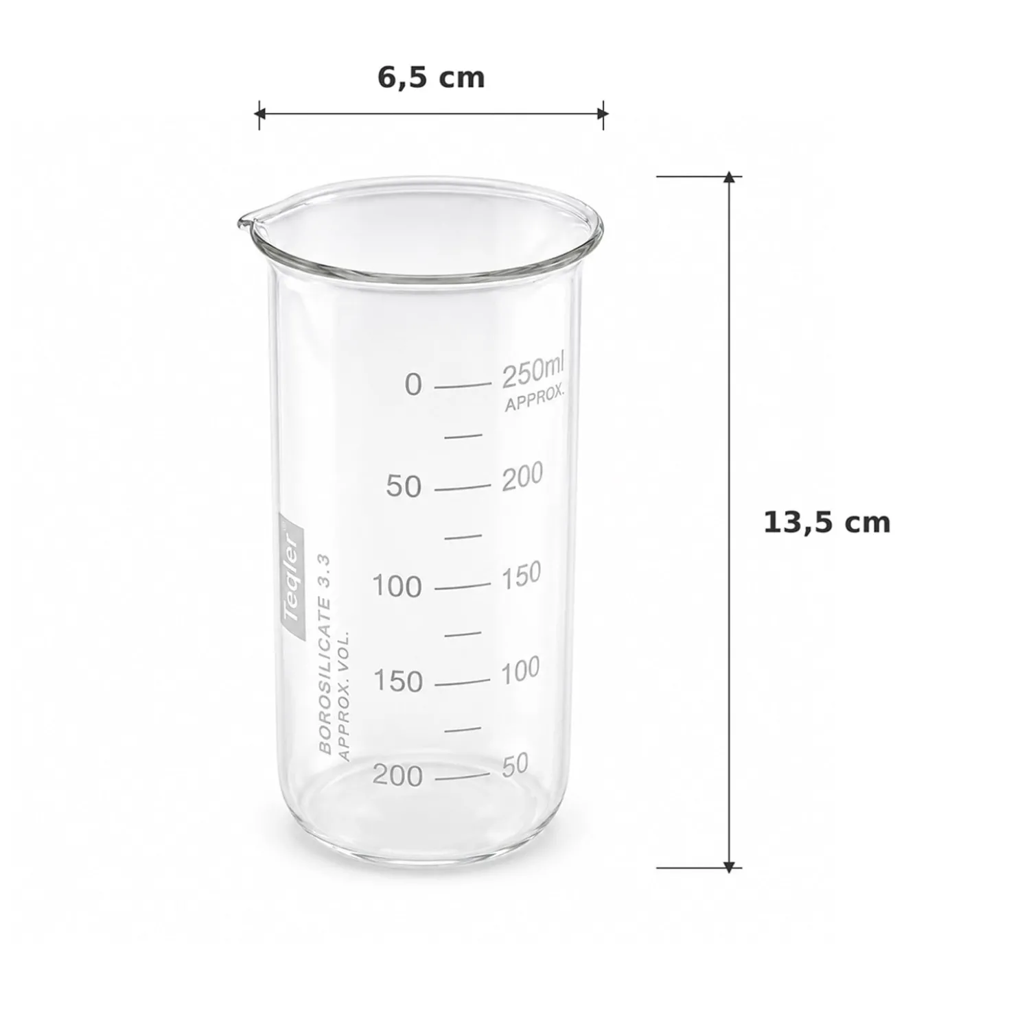 Teqler Becherglas hohe Form
