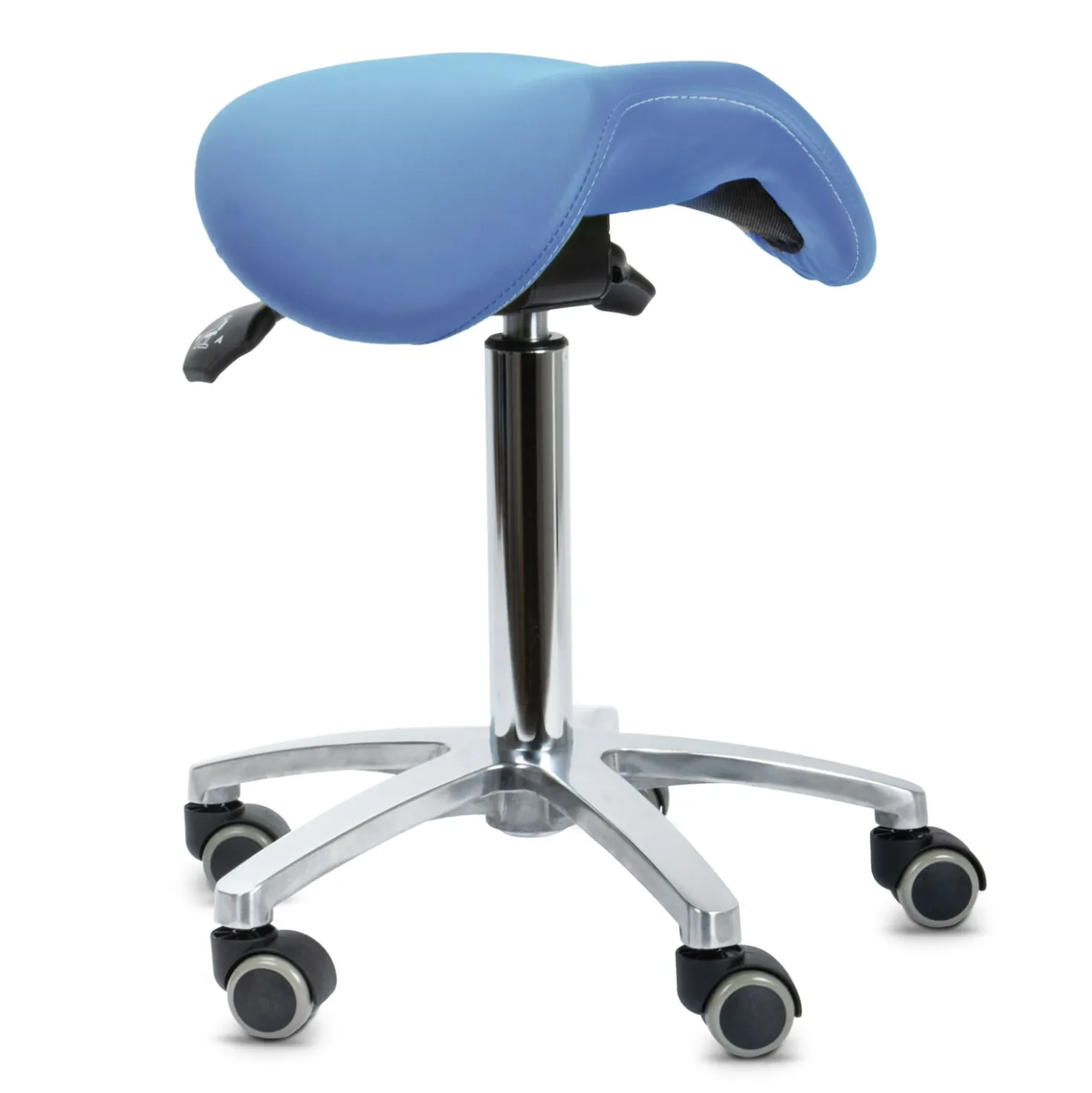 Teqler Drehhocker mit kippbarem Sattelsitz