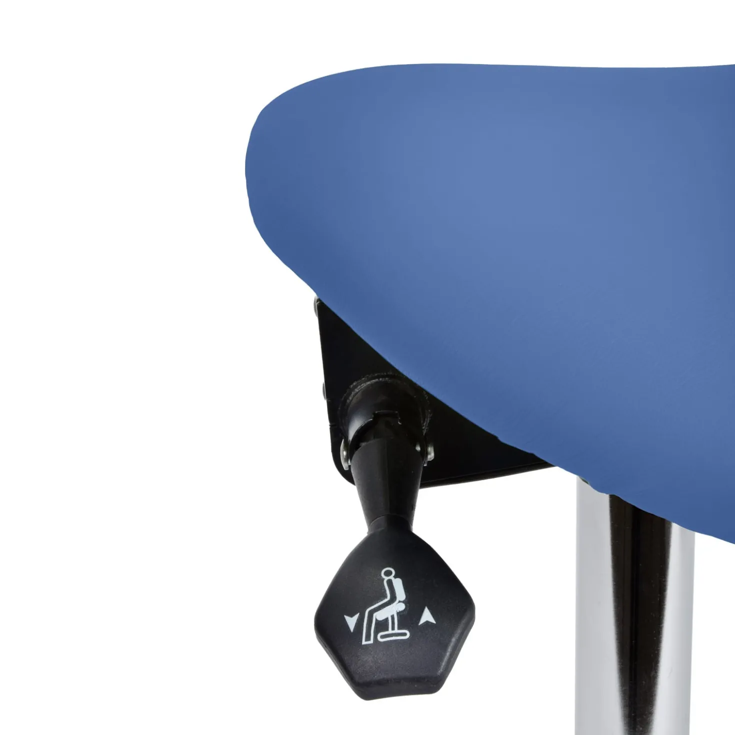 Teqler Drehhocker mit kippbarem Sattelsitz