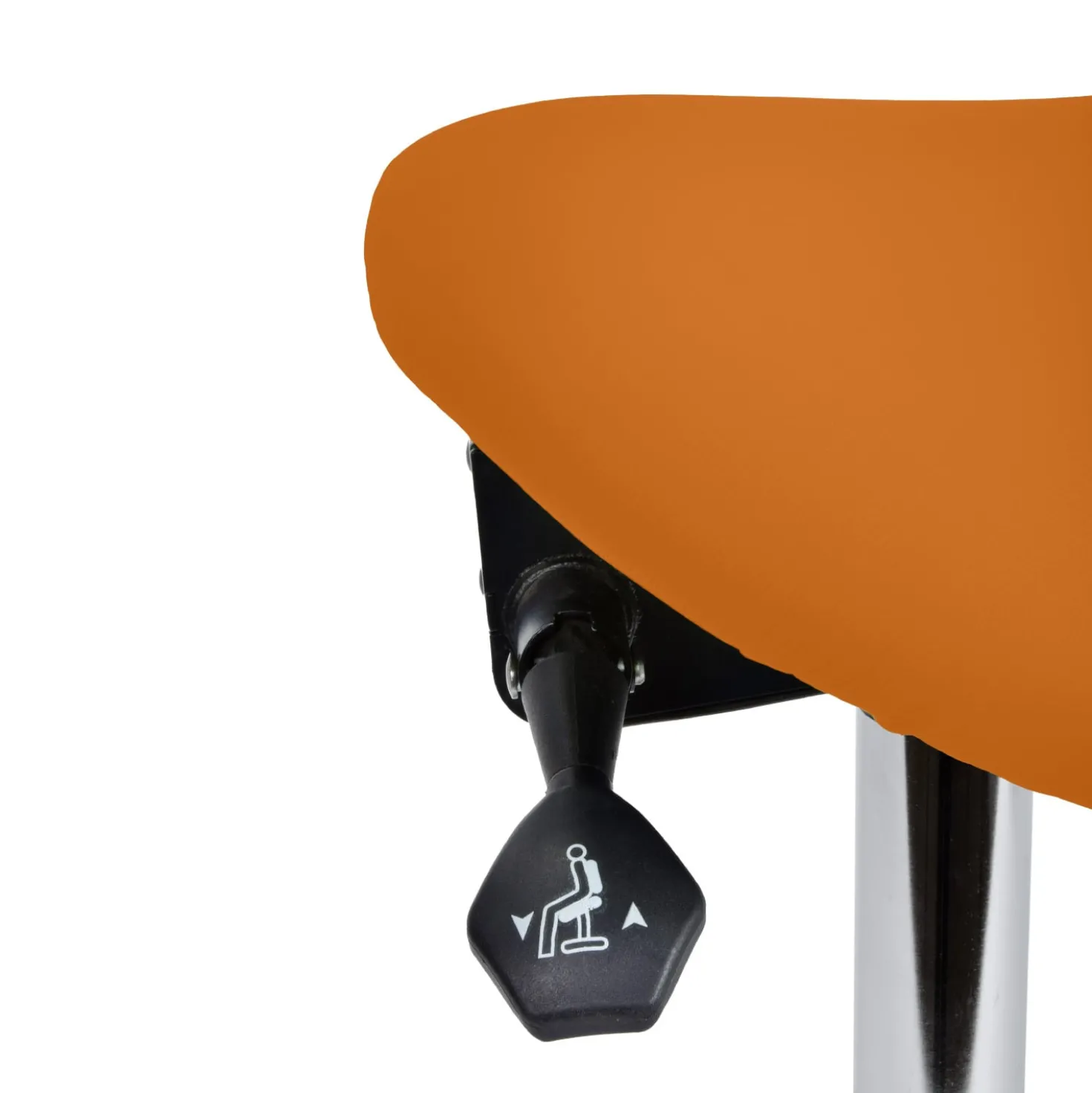 Teqler Drehhocker mit kippbarem Sattelsitz