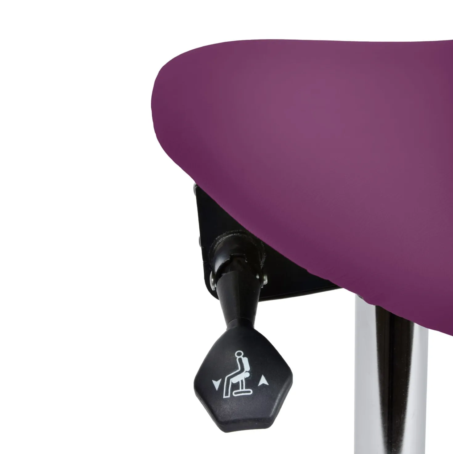 Teqler Drehhocker mit kippbarem Sattelsitz