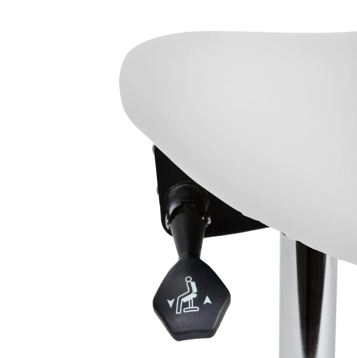 Teqler Drehhocker mit kippbarem Sattelsitz