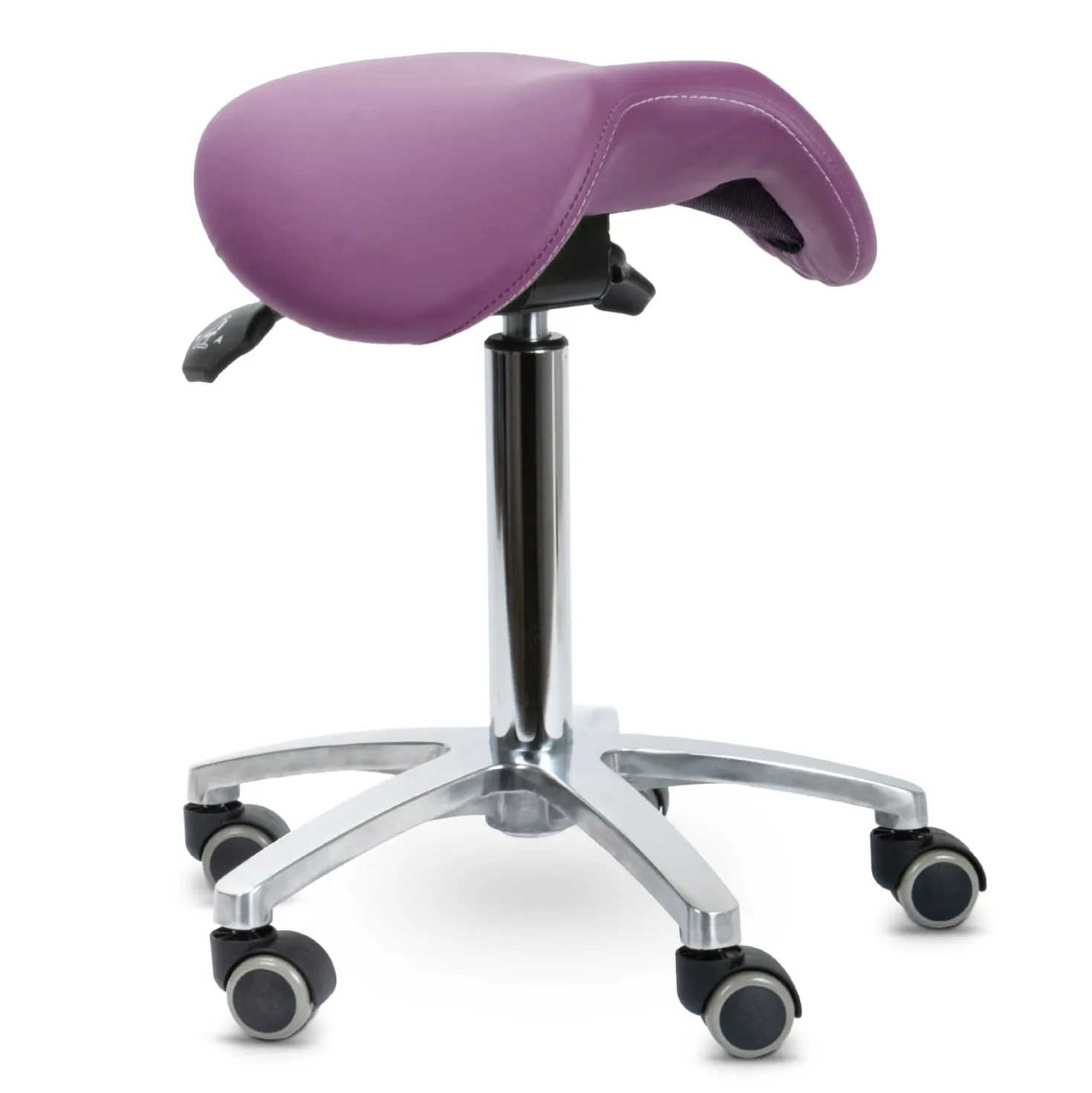 Teqler Drehhocker mit kippbarem Sattelsitz