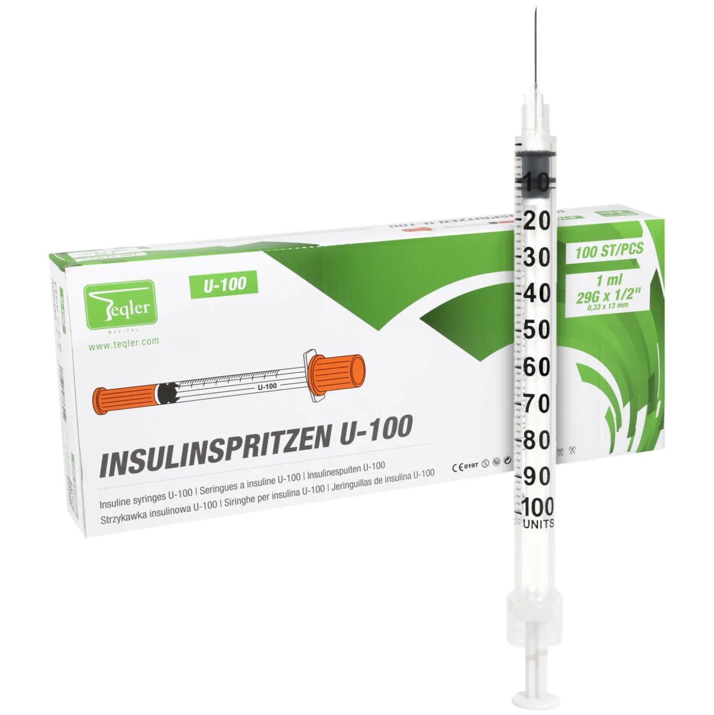 Teqler Insulinspritzen mit Kanüle
