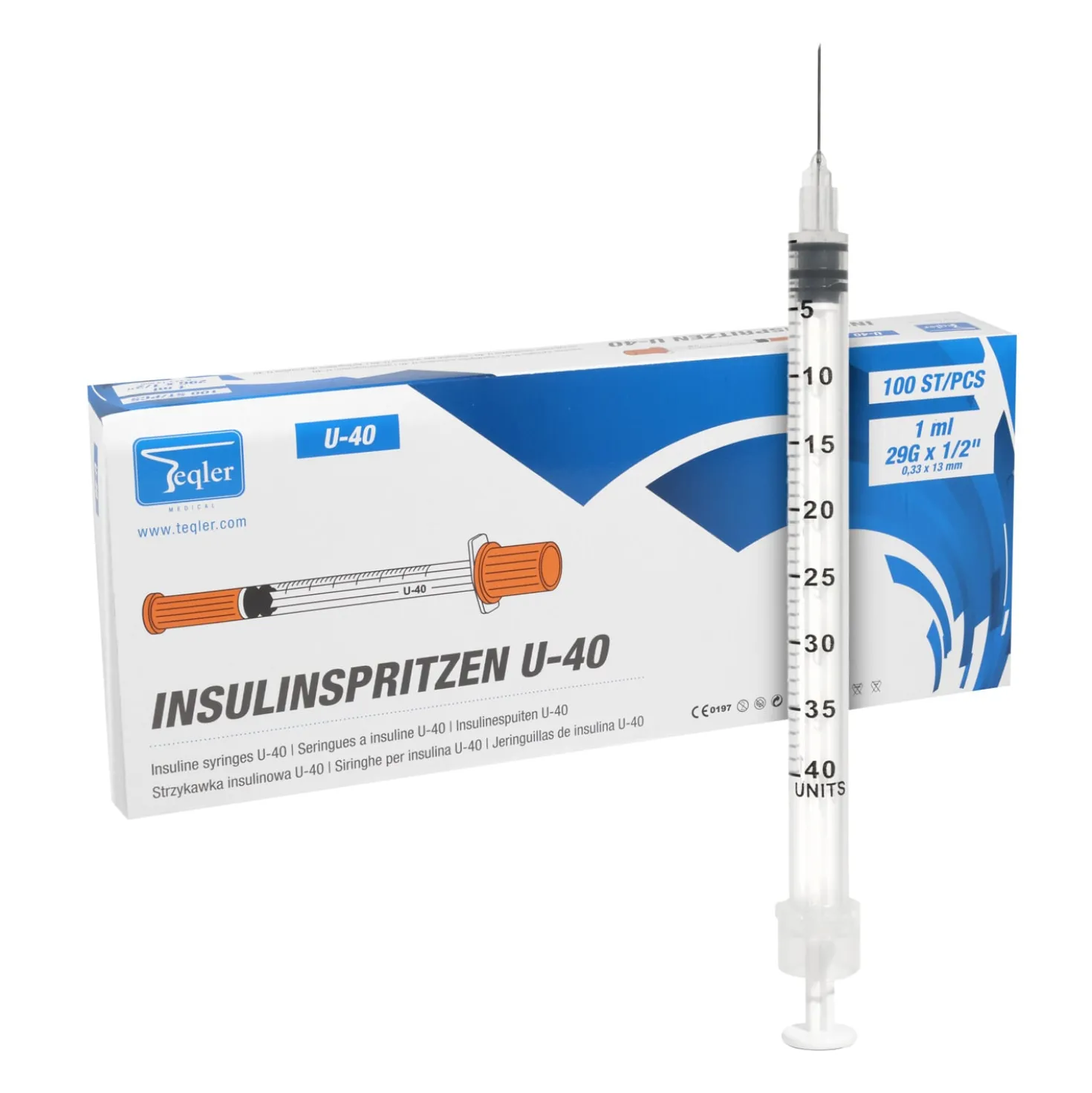 Teqler Insulinspritzen mit Kanüle