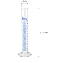 Teqler Messzylinder aus Glas