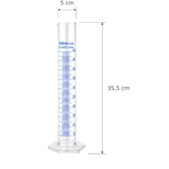 Teqler Messzylinder aus Glas