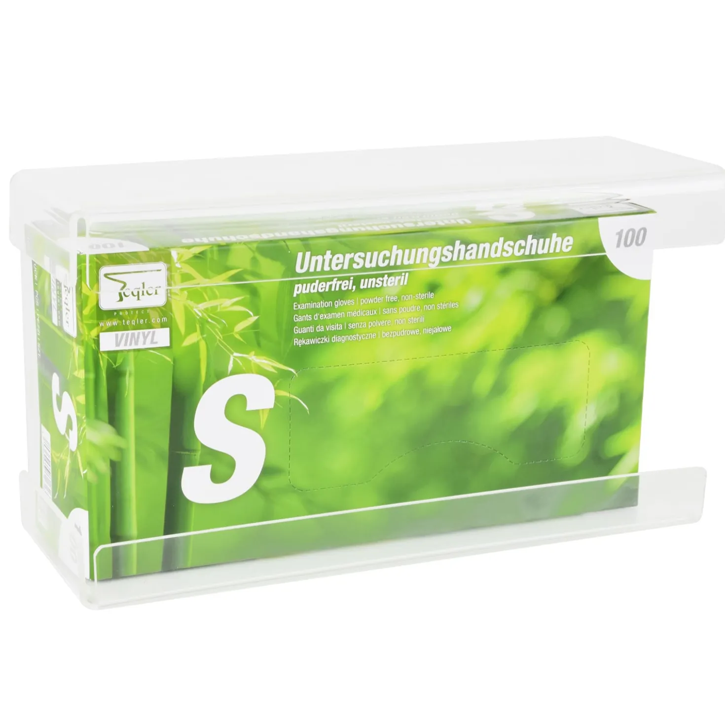 Transparenter Handschuhspender