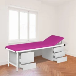 Untersuchungsliege mit Unterschränken