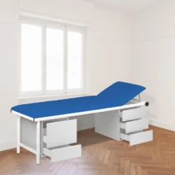 Untersuchungsliege mit Unterschränken