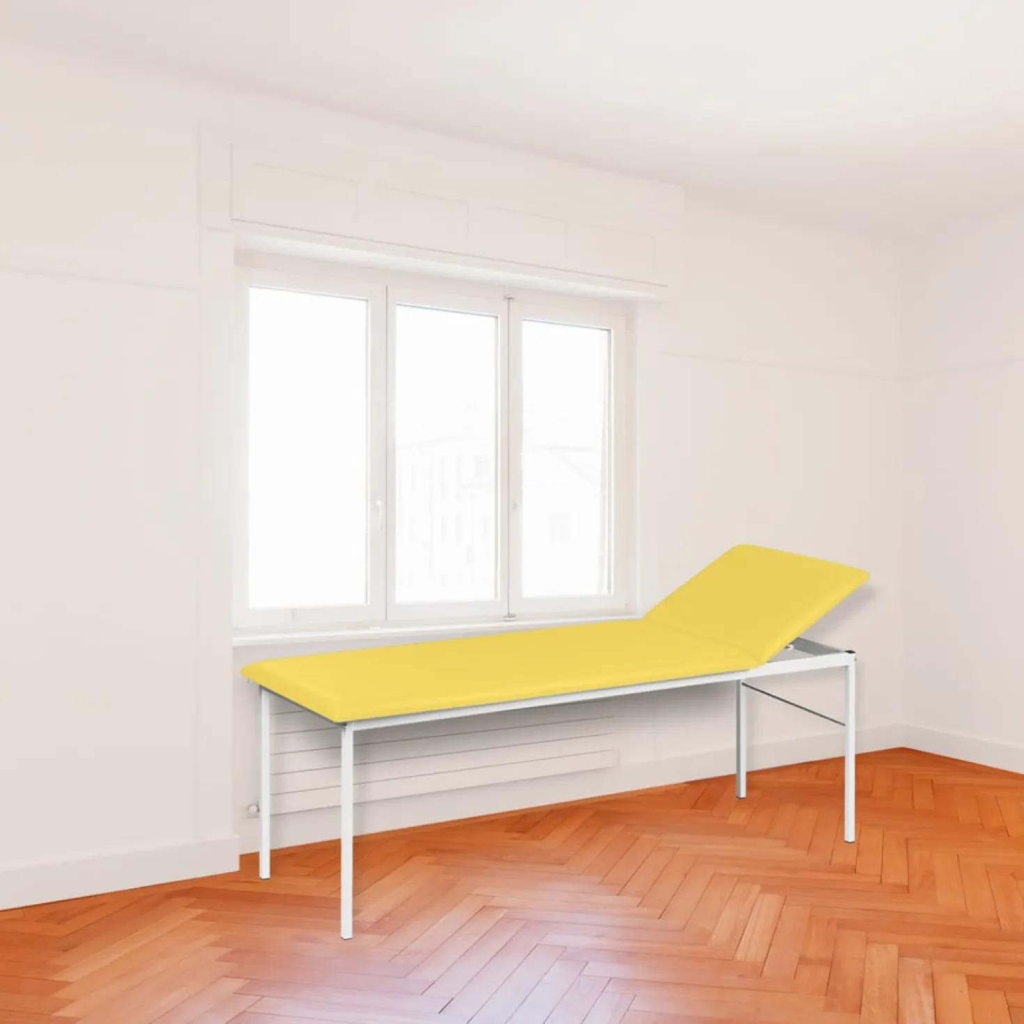 Untersuchungsliege mit verstellbarem Kopfteil