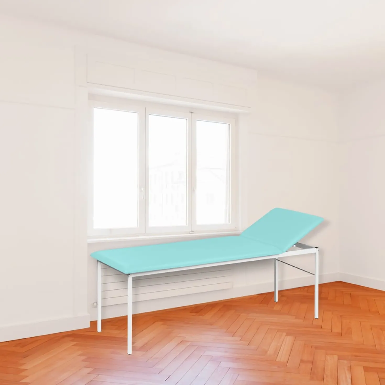 Untersuchungsliege mit verstellbarem Kopfteil