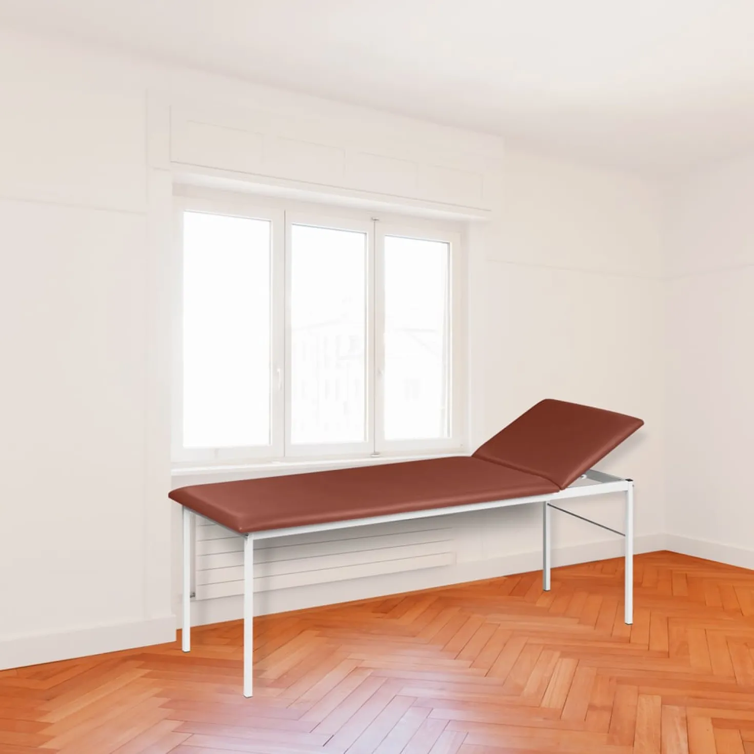 Untersuchungsliege mit verstellbarem Kopfteil