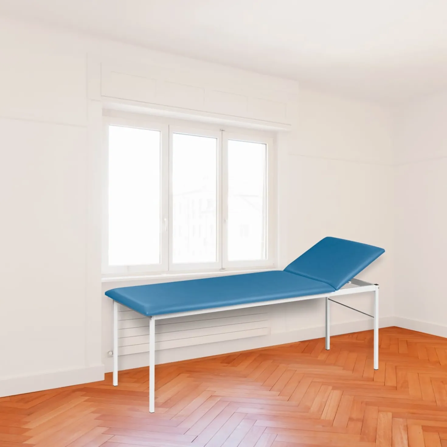 Untersuchungsliege mit verstellbarem Kopfteil