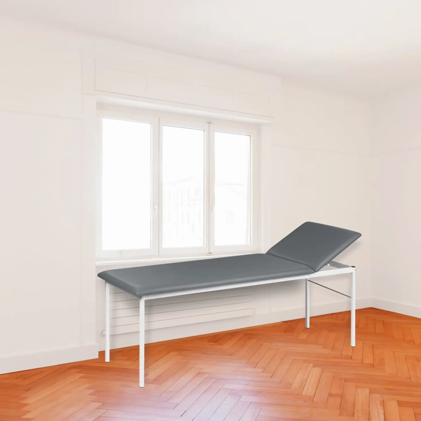 Untersuchungsliege mit verstellbarem Kopfteil