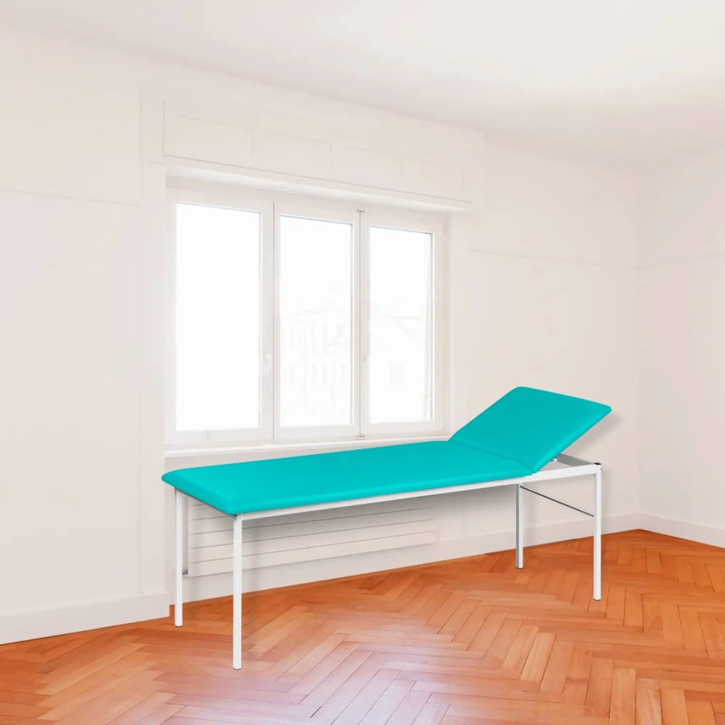 Untersuchungsliege mit verstellbarem Kopfteil