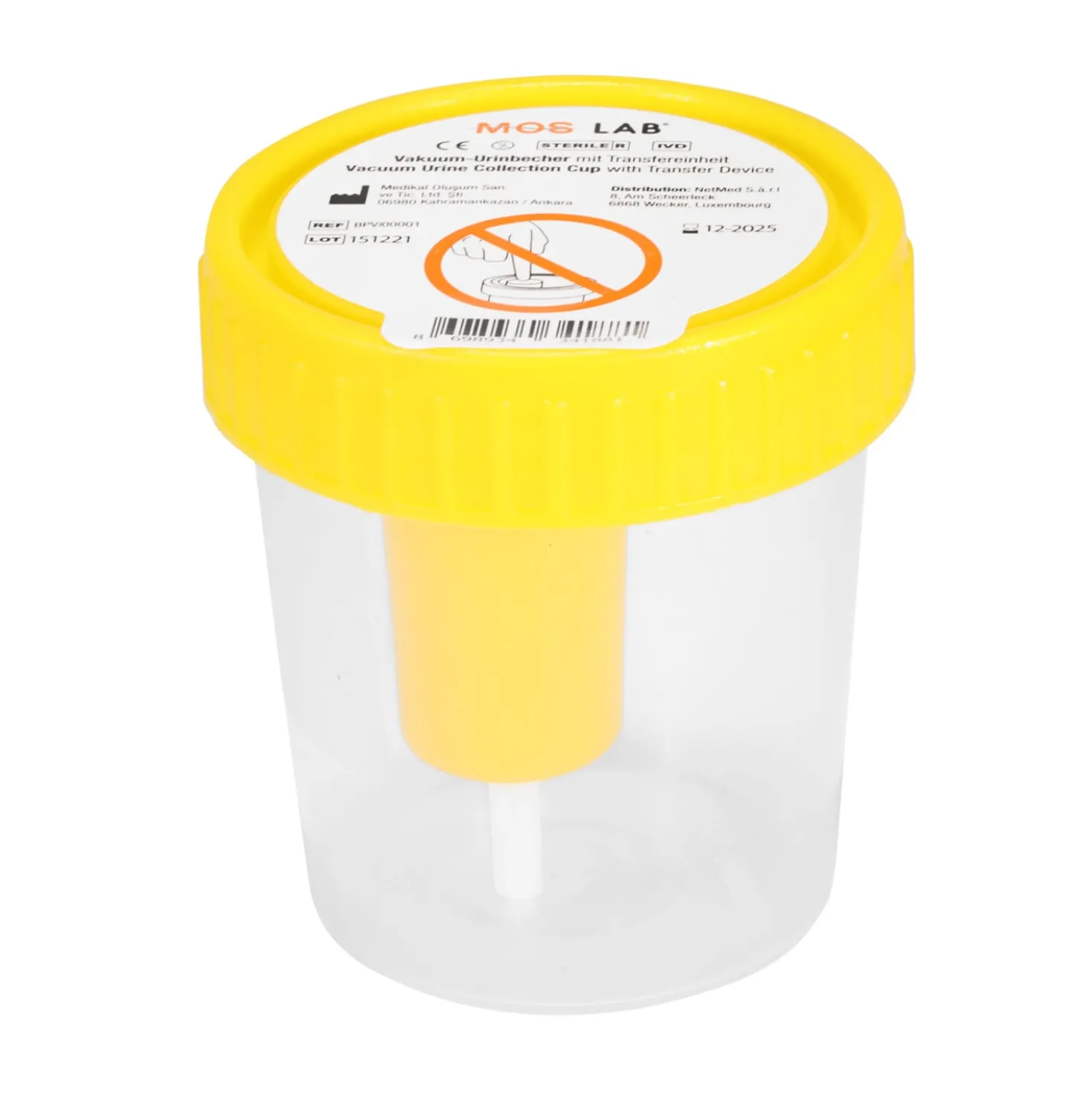 Urinbecher mit Transfereinheit