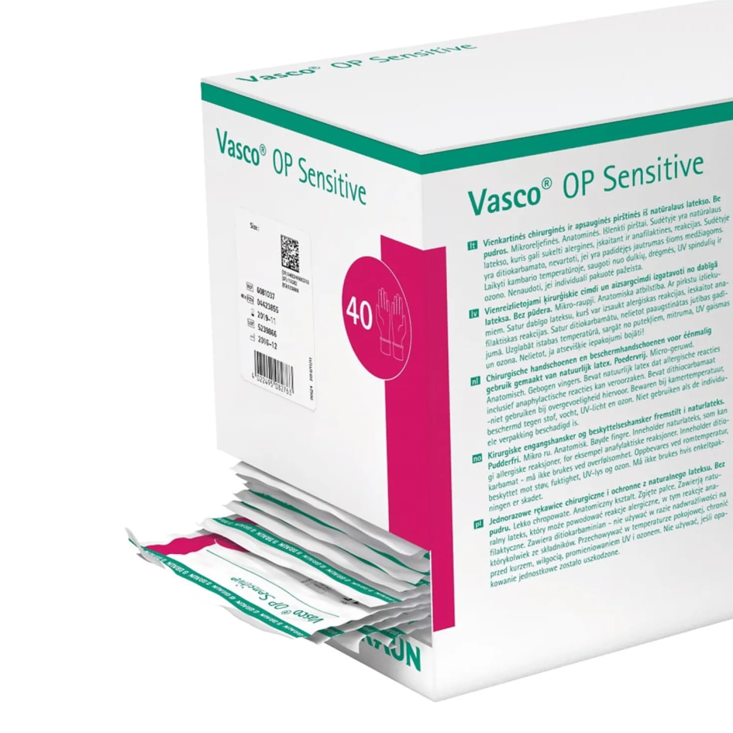 Vasco® OP Sensitive Latex-Operationshandschuhe